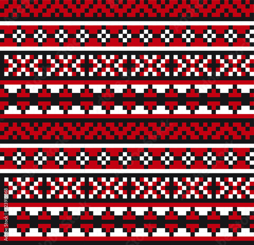 Modern Ethnic Fair Isle Seamless Pattern  - This is a fair isle pattern suitable for website resources, graphics, print designs, fashion textiles, knitwear, etc.