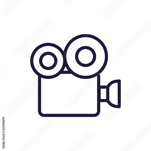 Isolated videocamera line style icon vector design