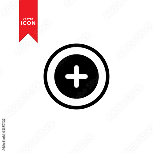 Plus icon vector. Medical icon symbol illustration. Simple design on trendy icon.