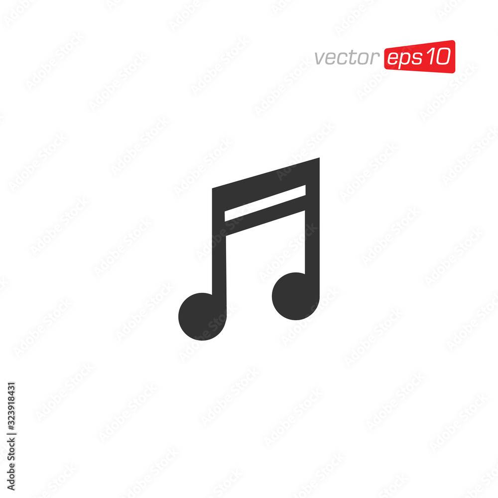 Music Notes and Melody Icon Design Vector Music Notes and Melody Icon Design Vector