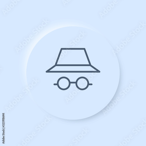 Neumorphism App Icon - Inkognito Modus