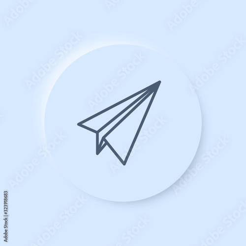 Neumorphism App Icon - Papierflieger