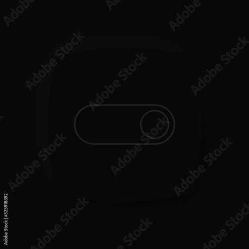 Soft UI Neumorphism App Icon Dark Mode Black - Slider