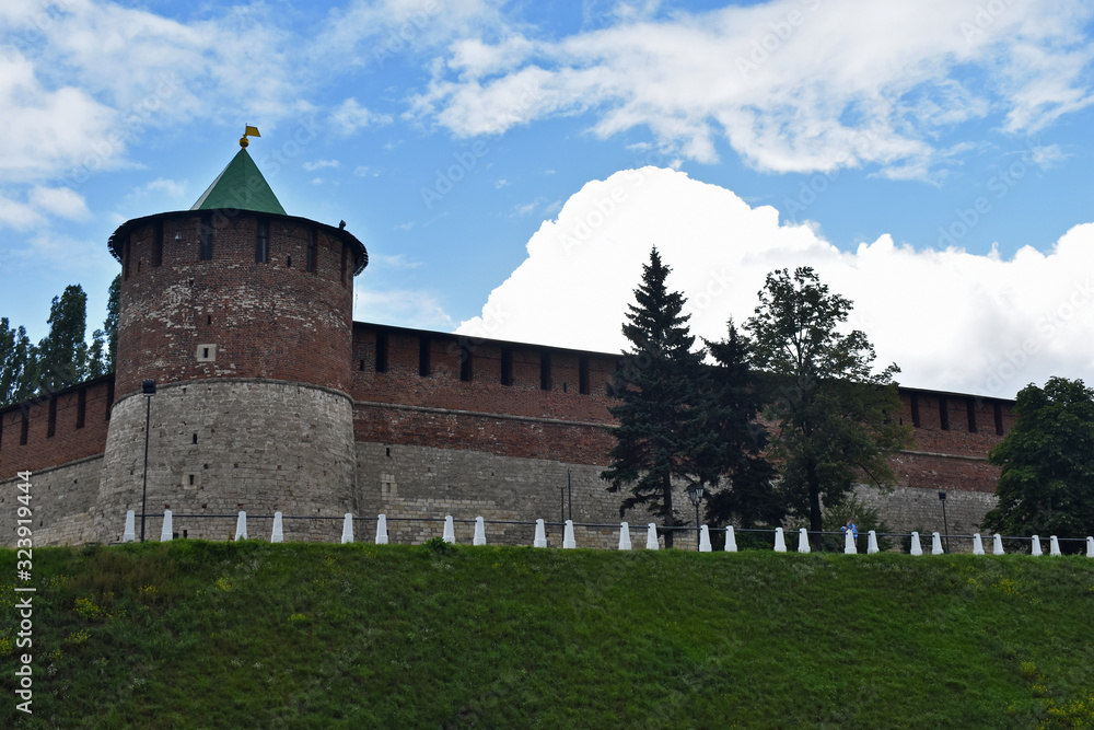 panorama of the stone Kremlin. Nizhny Novgorod. Russia