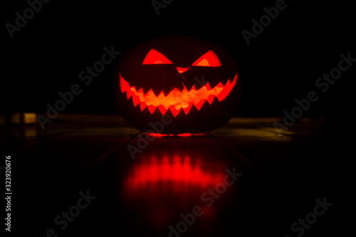 Halloween Carved Pumpkin Jackolantern scary face
