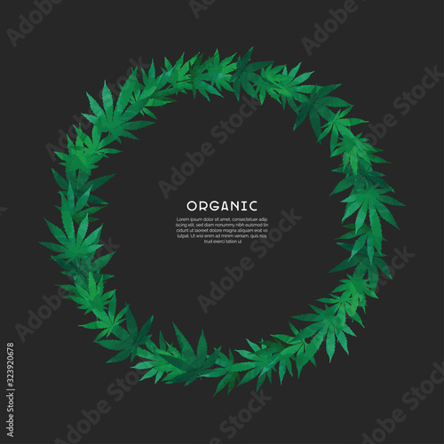 Cannabis green leaves silhouettes, elements set isolated. Basis graphics on white background