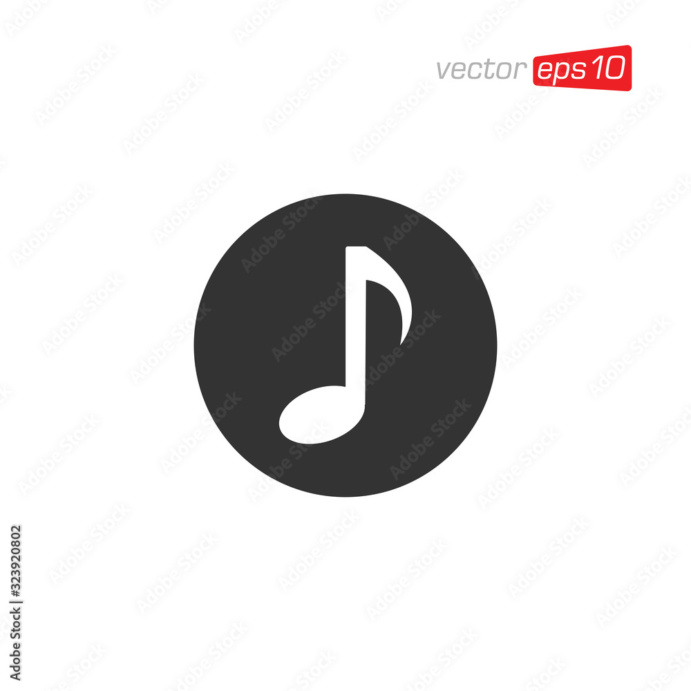 Music Notes and Melody Icon Design Vector Music Notes and Melody Icon Design Vector