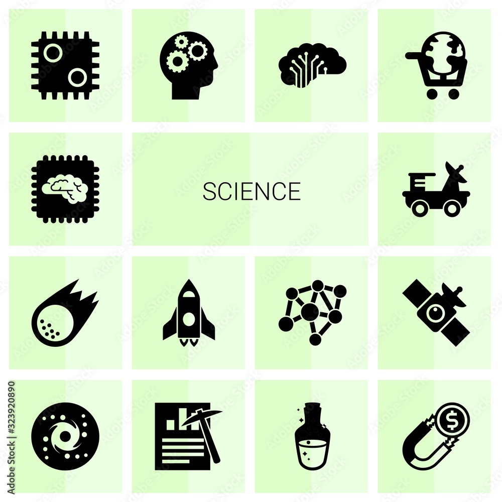 14 science filled icons set isolated on white background 14 science filled icons set isolated on white background
