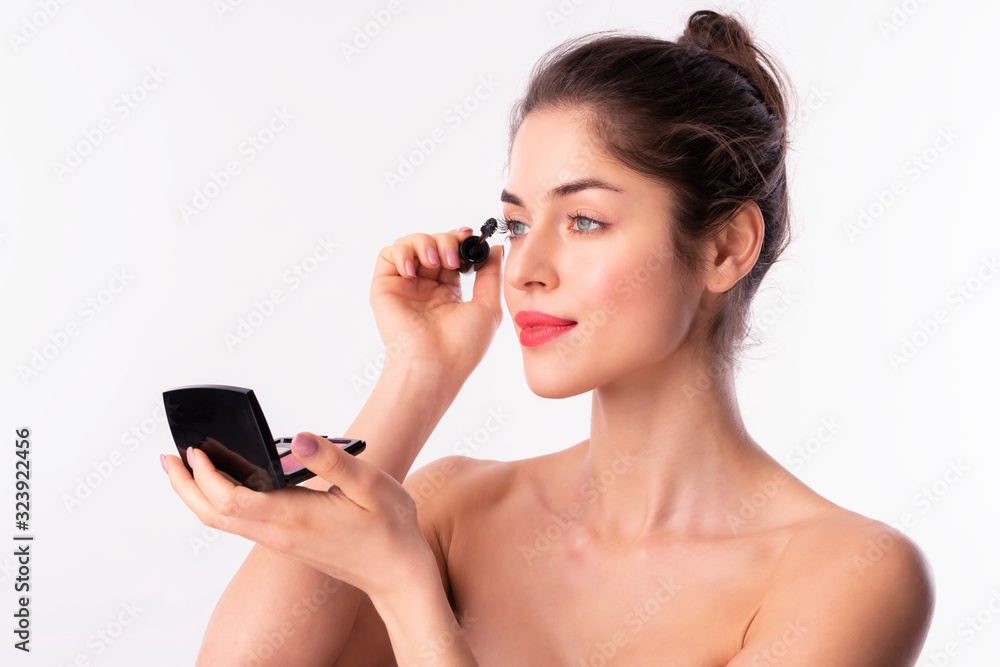 Applying makeup Applying makeup