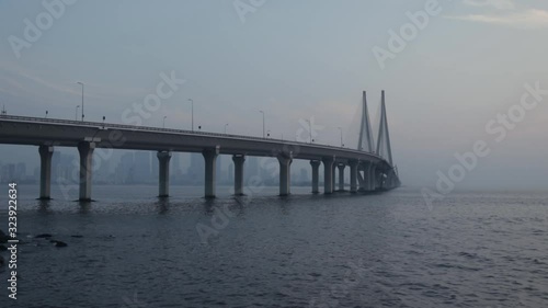 Bandra worli sealink bridge and mahim bay photo