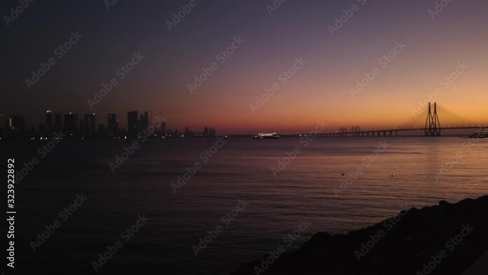 Bandra worli sealink bridge and mahim bay