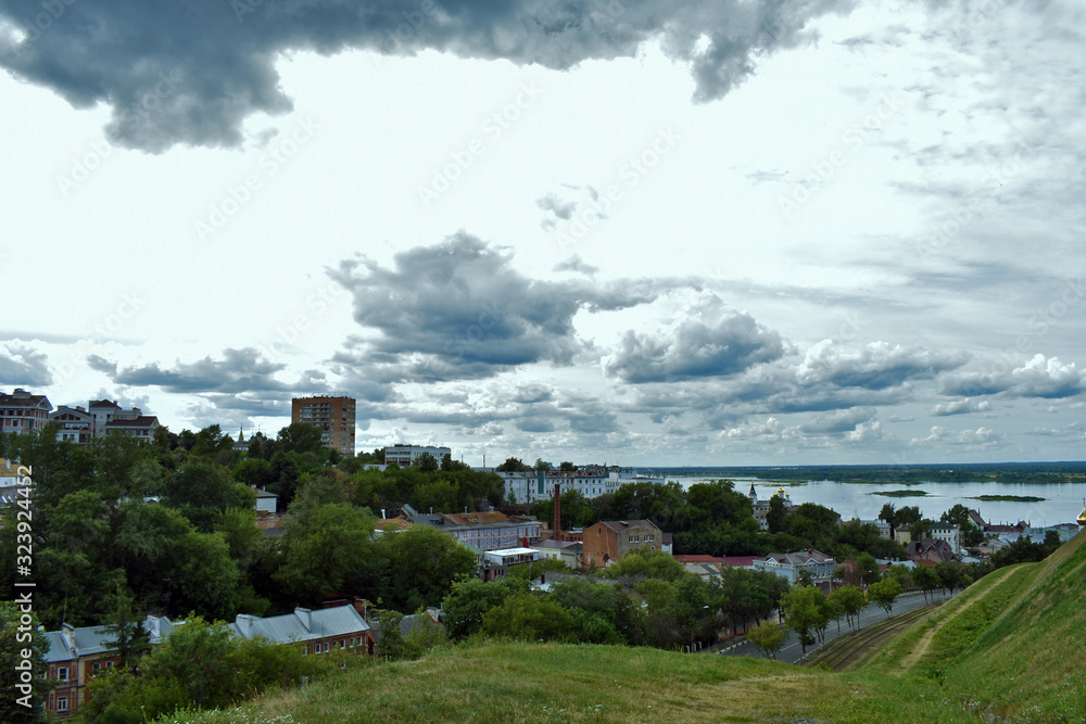 panorama of the city of Nizhny Novgorod. Russia. confluence of the Oka and Volga rivers panorama of the city of Nizhny Novgorod. Russia. confluence of the Oka and Volga rivers