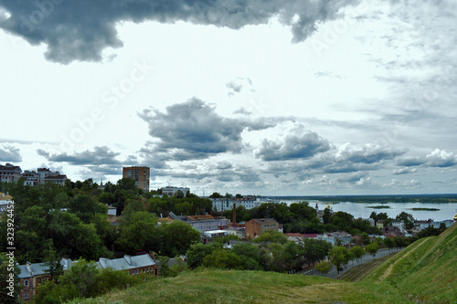 panorama of the city of Nizhny Novgorod. Russia. confluence of the Oka and Volga rivers