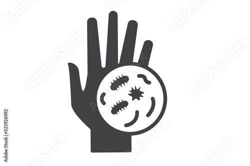 germ on the hand icon