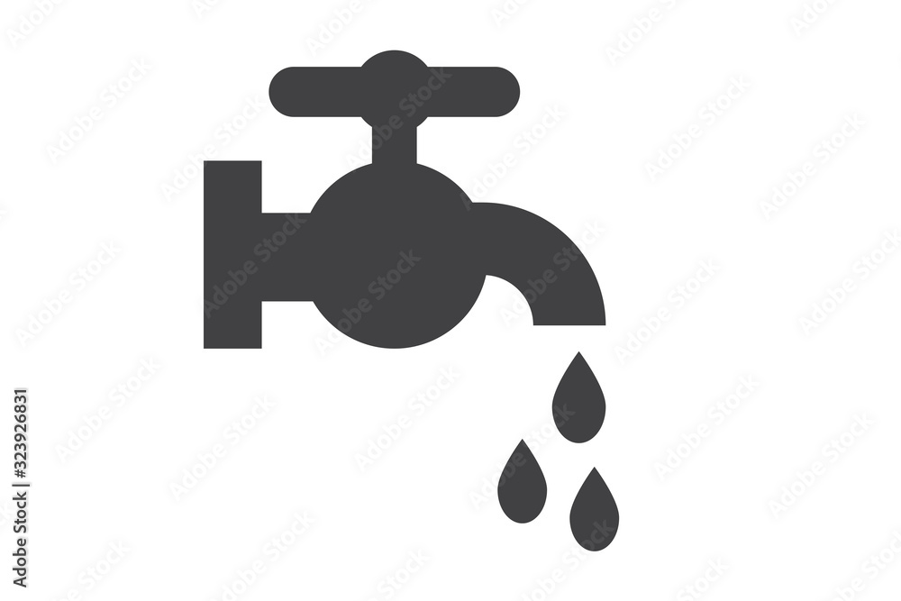 Water tap icon vector Water tap icon vector