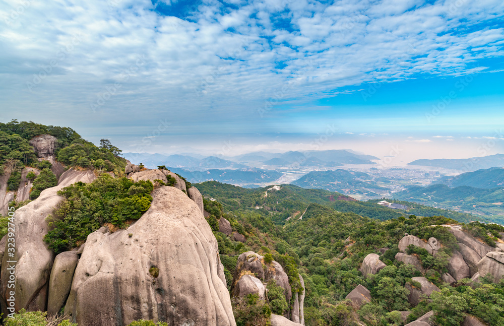 Natural scenery of Mount Taimu in Ningde, Fujian Province, China