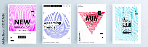 Modern abstract covers set, minimal covers design. Colorful geometric background, vector illustration.