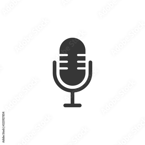 Microphone Icon Vector Symbol Illustration © Idhham