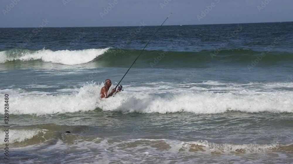 Fishing at an epic northcoast location at Yarra Beach on the Caribbean island of Trinidad Fishing at an epic northcoast location at Yarra Beach on the Caribbean island of Trinidad