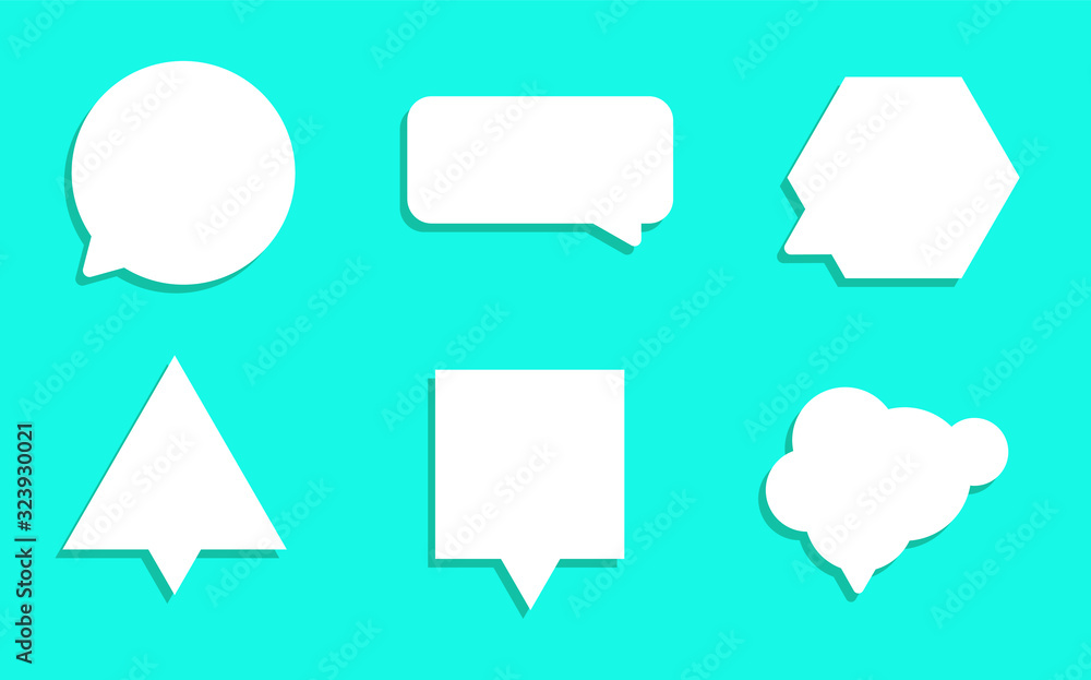 Balloon chat box set in vector illustration Balloon chat box set in vector illustration
