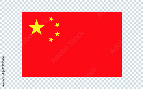 Canvas Print China flag in vector illustration