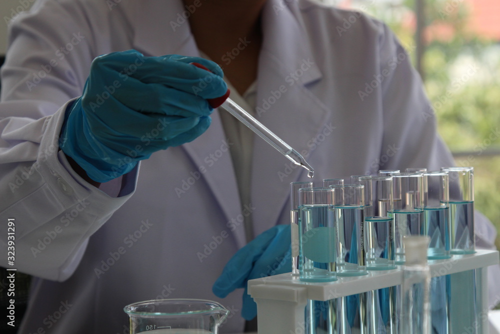 Fototapeta premium scientist test in laboratory 