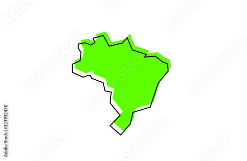 Brazil map in vector illustration