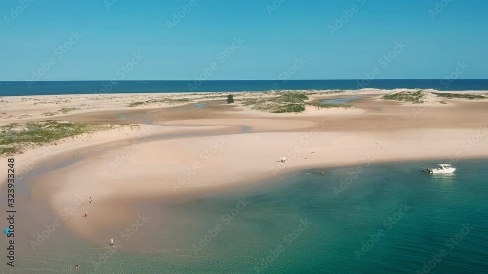Sandy Tropical Island Strip Surronded by Seas Sandy Tropical Island Strip Surronded by Seas