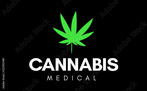 Cannabis medical symbol in vector illustraiton