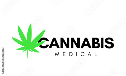 Cannabis medical symbol in vector illustraiton