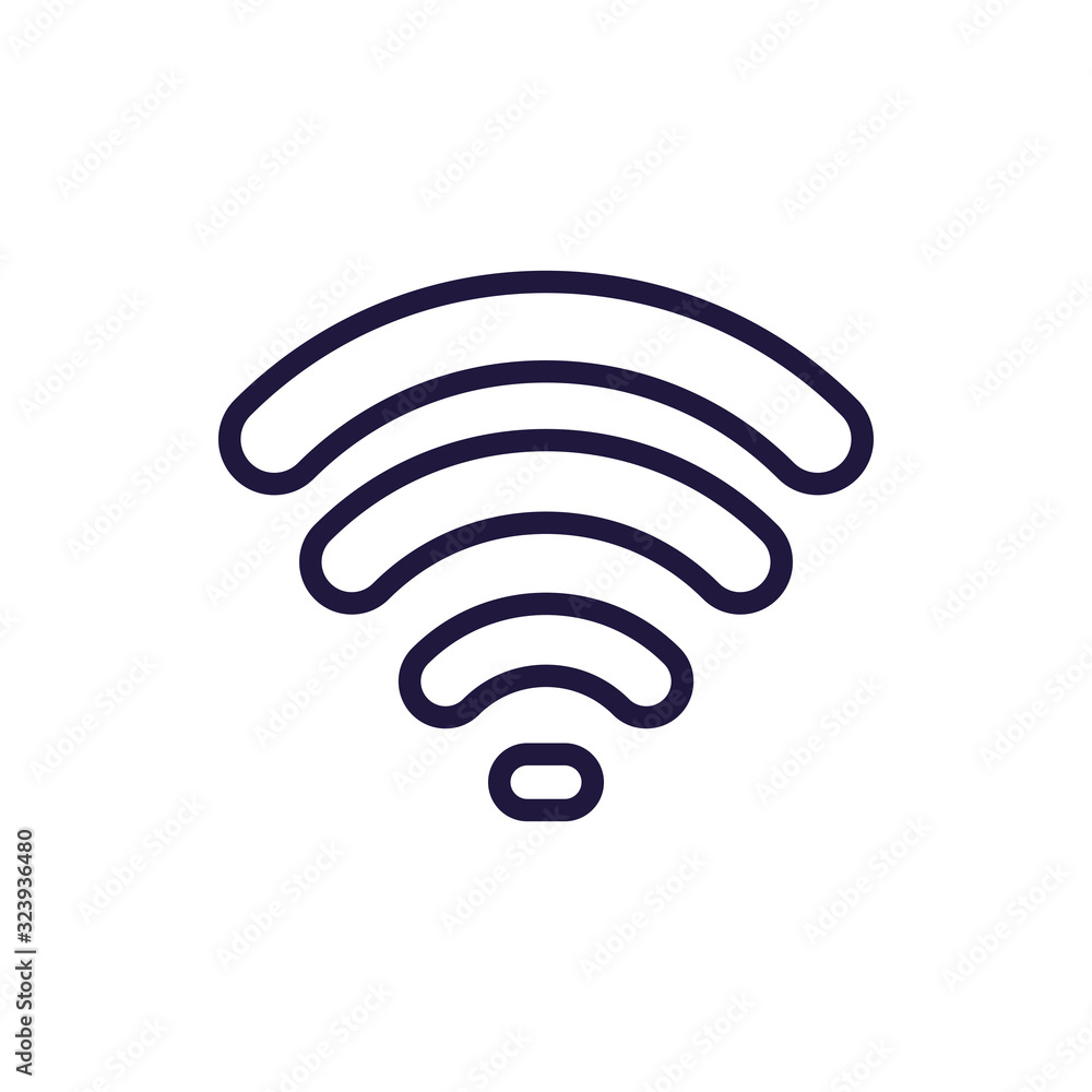 Isolated wifi zone line style icon vector design Isolated wifi zone line style icon vector design