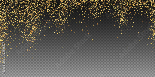 Gold confetti luxury sparkling confetti. Scattered