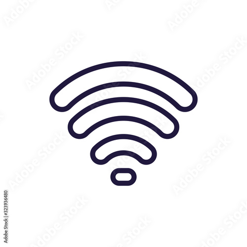 Isolated wifi zone line style icon vector design