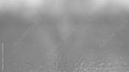 Disappearing Moisture on a Window Drops Rain Raining Wet Glass Droplet Condensation