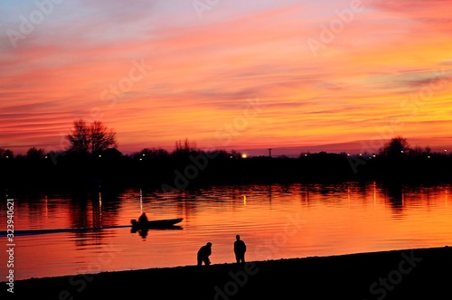 sunset on lake © Igor