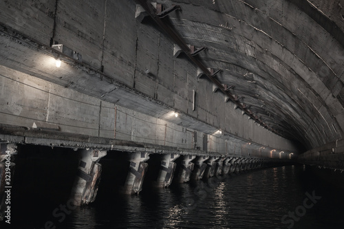 Underground submarine base from USSR period photo