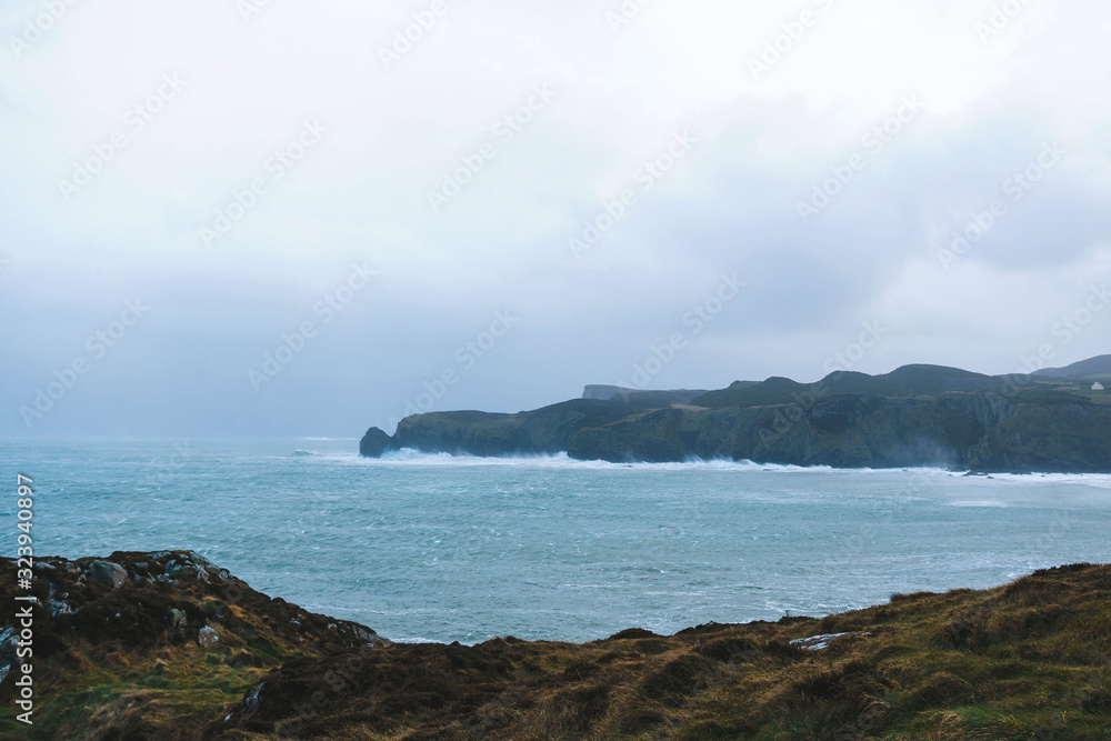 stormy coastline in ireland