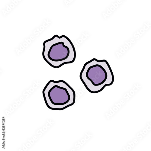 lymphocyte doodle icon, vector illustration photo