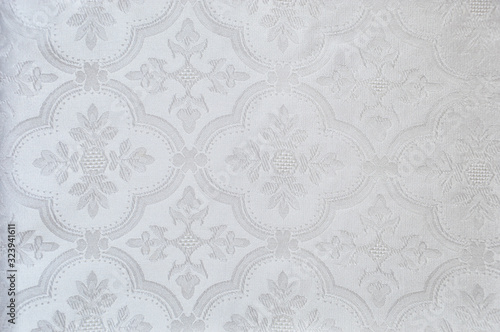 The texture on the white fabric. pattern for decoration.