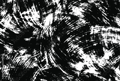 Abstract monochrome dark background of chaotic spots. Overlay template. Vector illustration. Ideas for your graphic design, banner, poster, packaging, for site or more