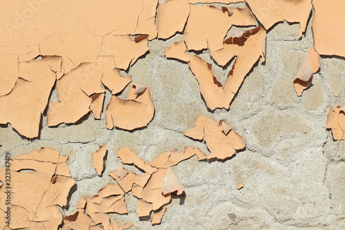 Old weatherd stained wall of a building photo