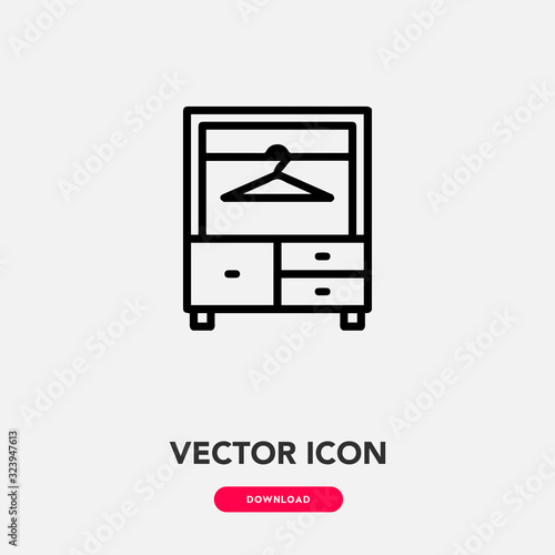 wardrobe icon vector. wardrobe icon vector symbol illustration. Modern simple vector icon for your design. closet icon vector.	