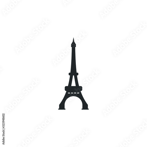 eiffel tower icon template color editable. eiffel tower symbol vector sign isolated on white background illustration for graphic and web design.