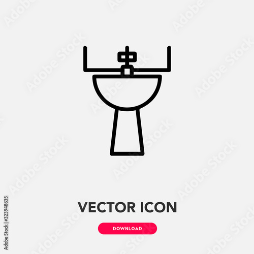 sink icon vector. sink sign symbol