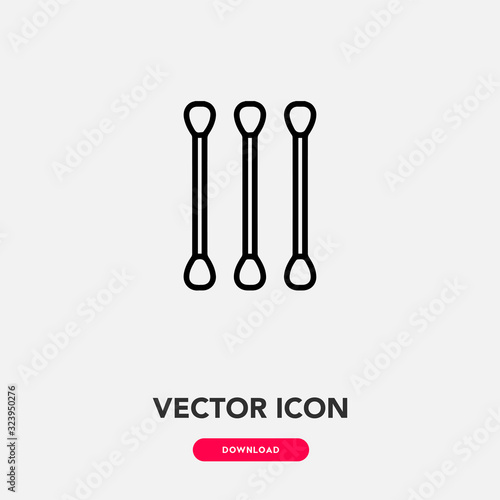cotton swabs icon vector. cotton swabs sign symbol