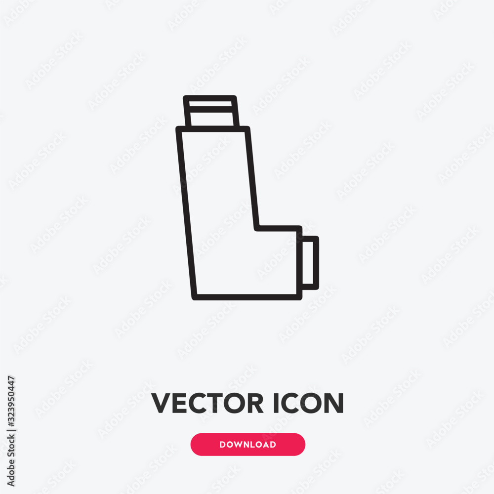 inhaler icon vector. inhaler icon vector symbol illustration. Modern simple vector icon for your design. inhaler icon vector	 - obrazy, fototapety, plakaty 
