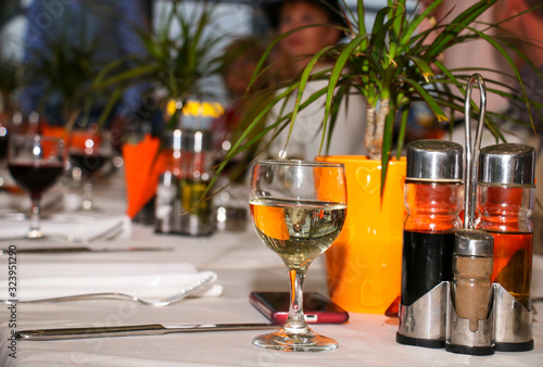 Wallpaper Mural table celebration, wine dinner restaurant Torontodigital.ca