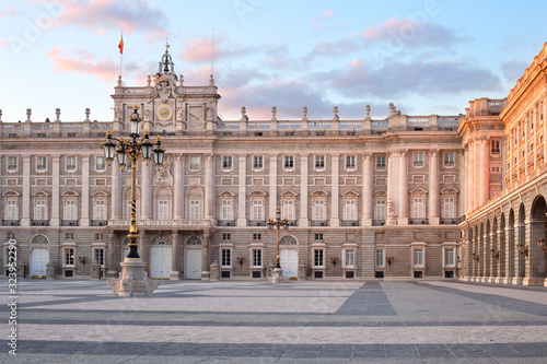 Palacio Real (Royal Palace) at Plaza de Oriente, in Madrid, Spain