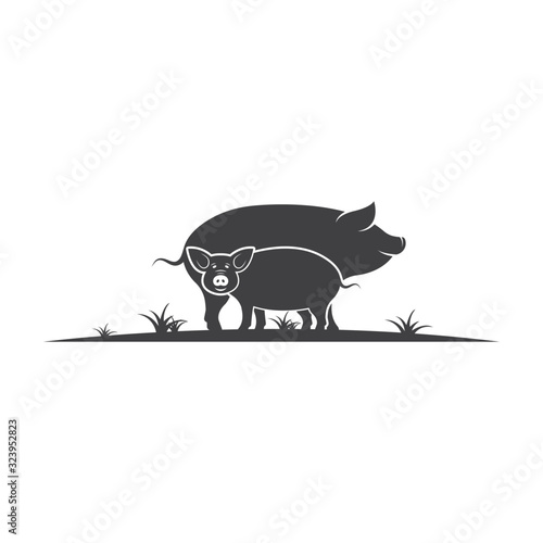 pig vector icon illustration design