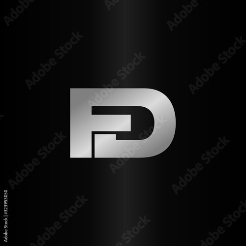 Letter FD logo design vector